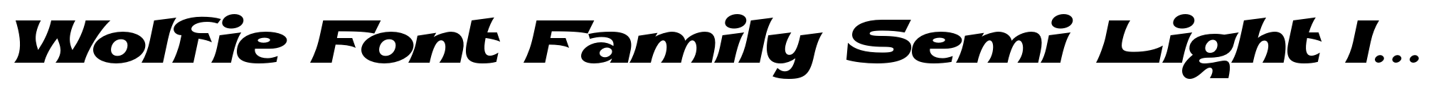 Wolfie Font Family Semi Light Italic image